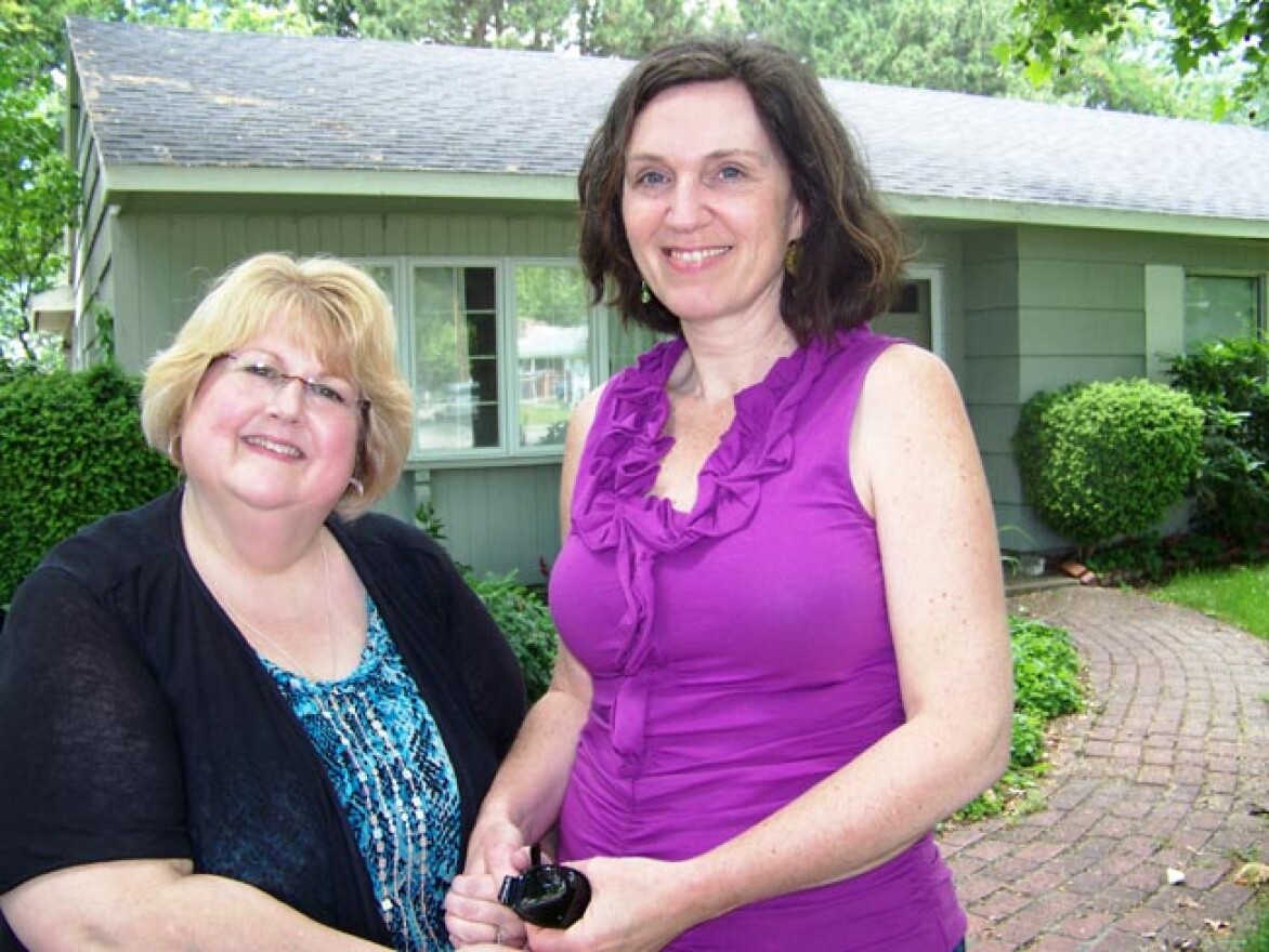 Kathleen Flenniken, right, and her childhood best friend Carolyn Fazzari near Flenniken’s family’s home in Richland, Wash. Photo by Anna King